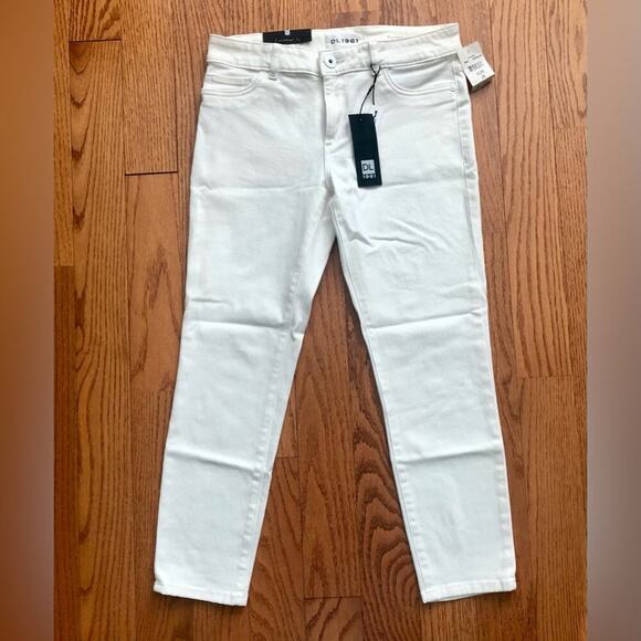 DL1961 Smart Denim Florence Cropped Instasculpt White denim Women’s Size 28 NWT - Picture 14 of 15
